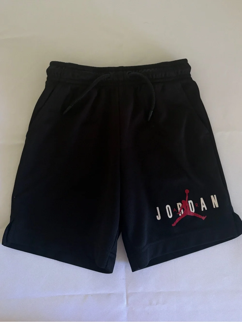 Jordan Black Athletic Shorts with Red Jumpman Accent